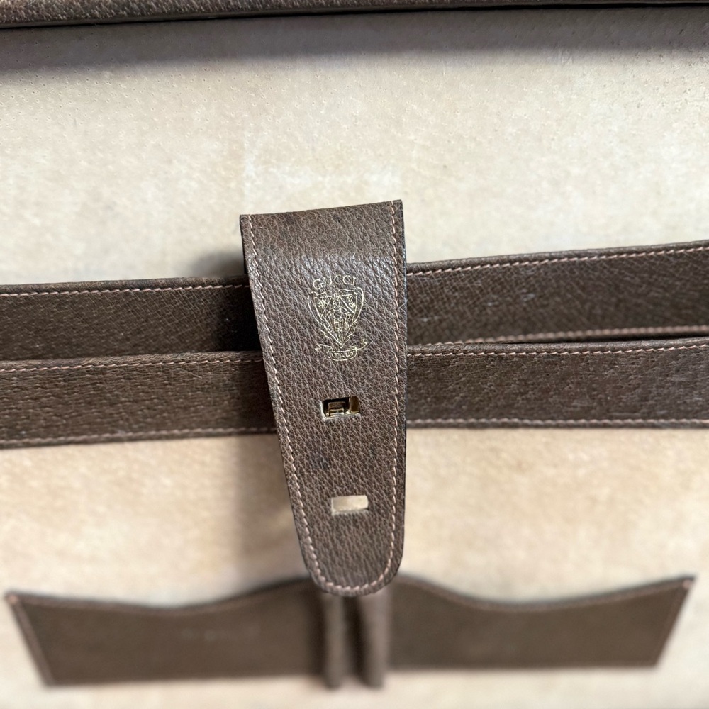 Gucci authentic vintage small trunk supreme coated canvas document case - Picture 15 of 16